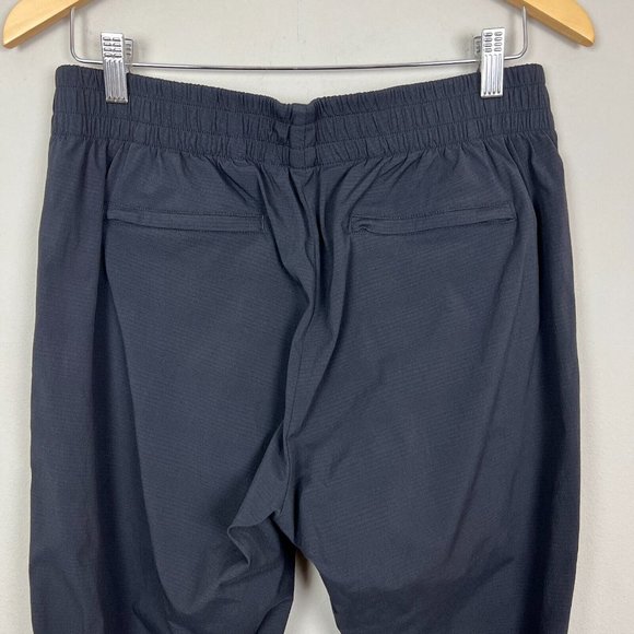 Athleta Pants Womens 10 Black Mod Trekkie Crop Zip Ankle Nylon Stretch Ripstop - Picture 4 of 13
